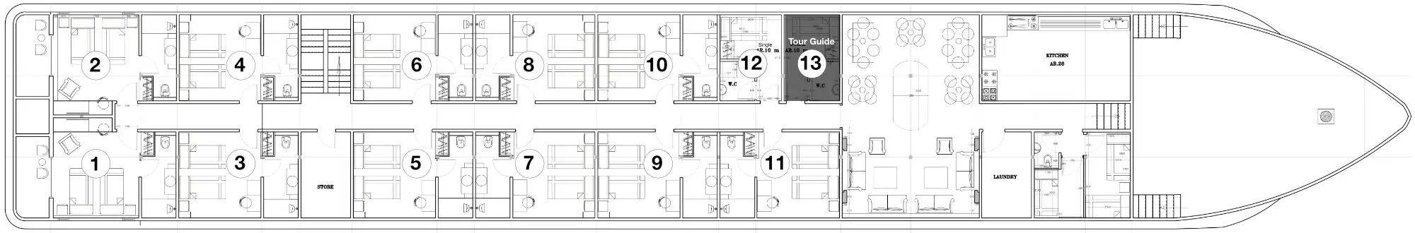 Fayrouza tour deck plan